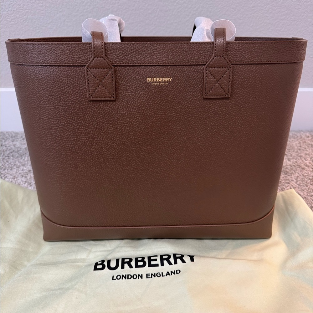 Burberry Brown London Tote Bag - Authentic